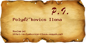 Polyákovics Ilona névjegykártya